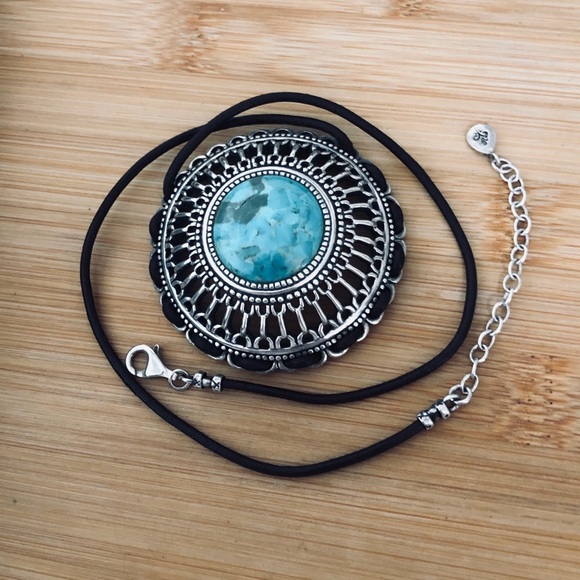 $72   Designer Estate Necklace  Turquoise  Sterling Silver  BARSE 925  THAI - Picture 3 of 7